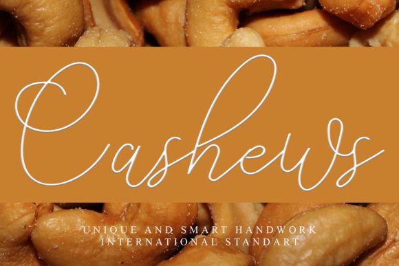 Cashews Font: A Refined Handwritten Typeface for Branding